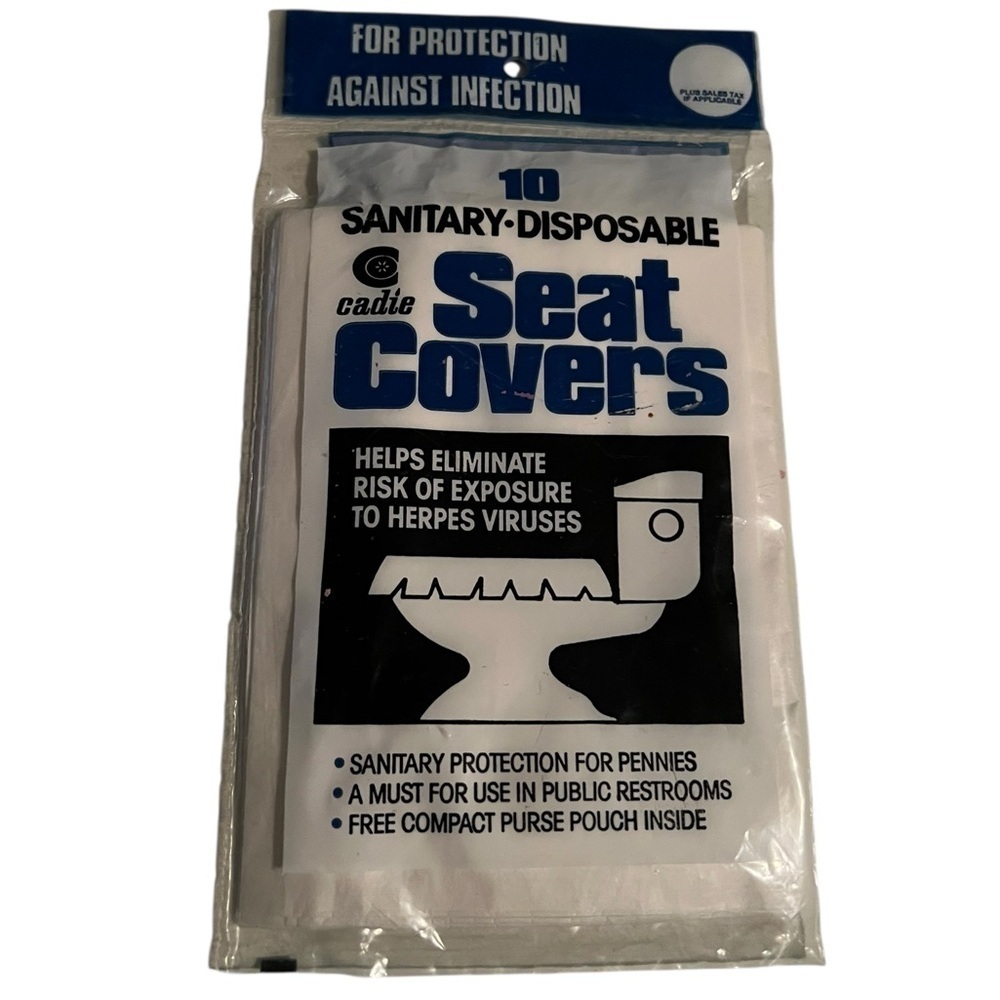 Vintage Cadie Sanitary Disposable Seat Covers Set of 10 White Stock #111